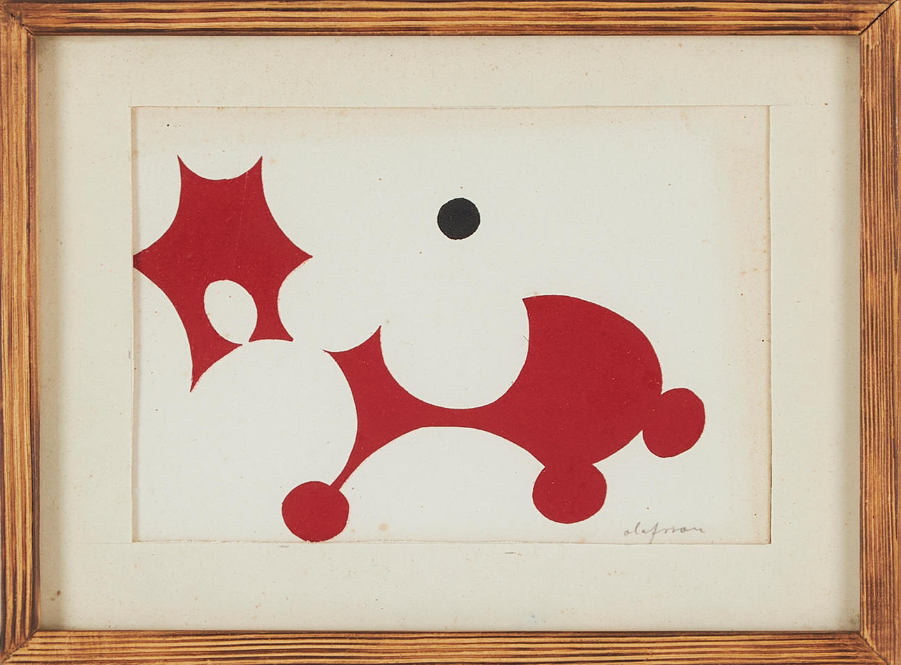 PIERRE OLOFSSON. Komposition, silkscreen, signerad Olofson.