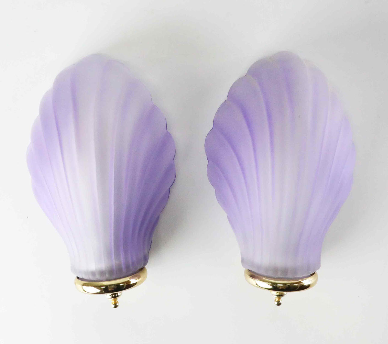 WALL LAMPS, a pair, seashell, Art Deco style.