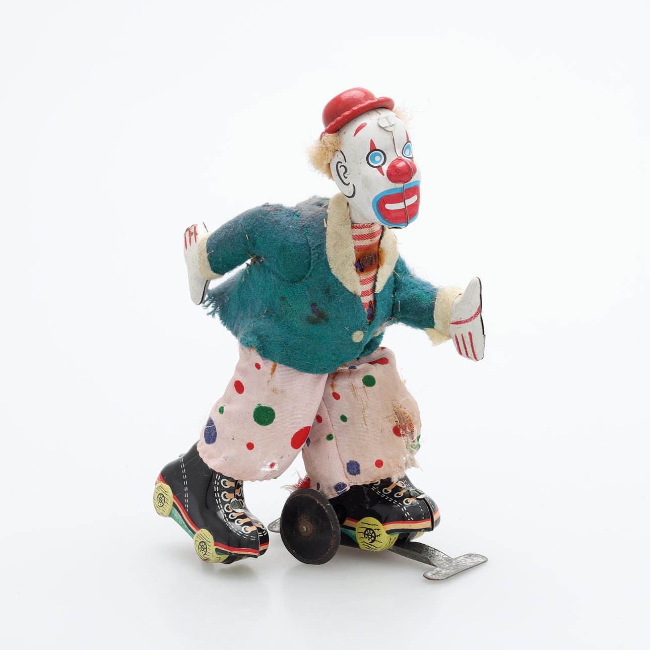 A metal toy, Clown on roller skates, 1950s. Toys - Toys - Auctionet