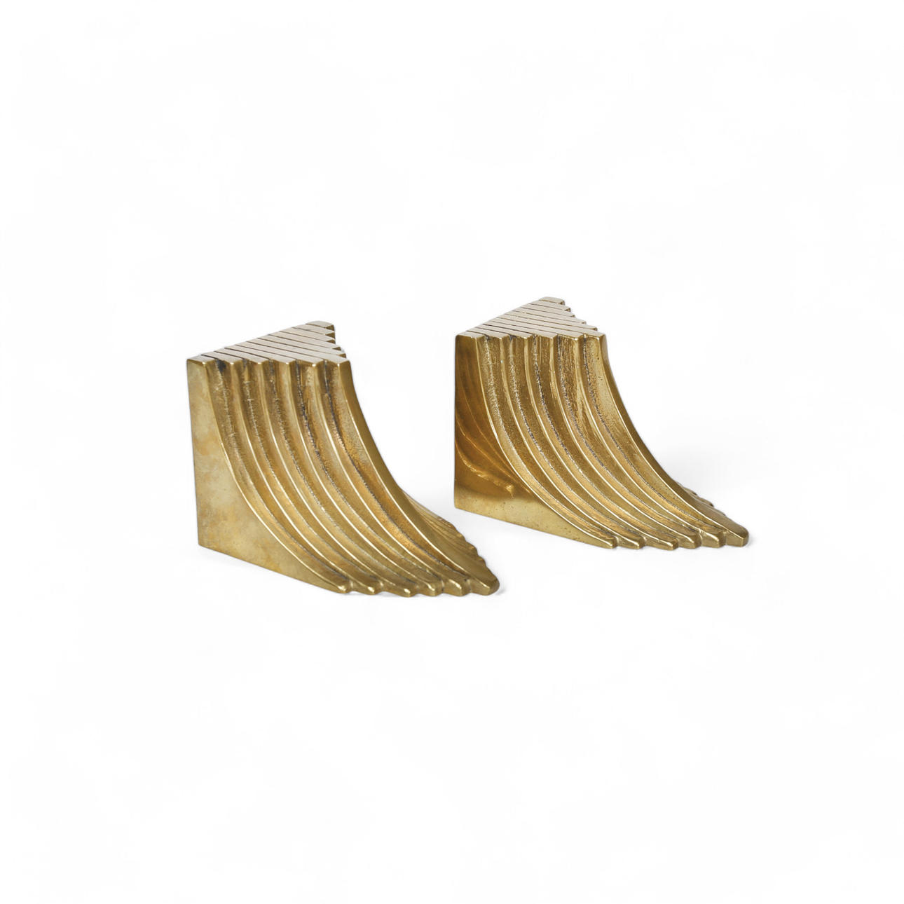 BOKSTÖD, mässing, ett par, 1970- tal.