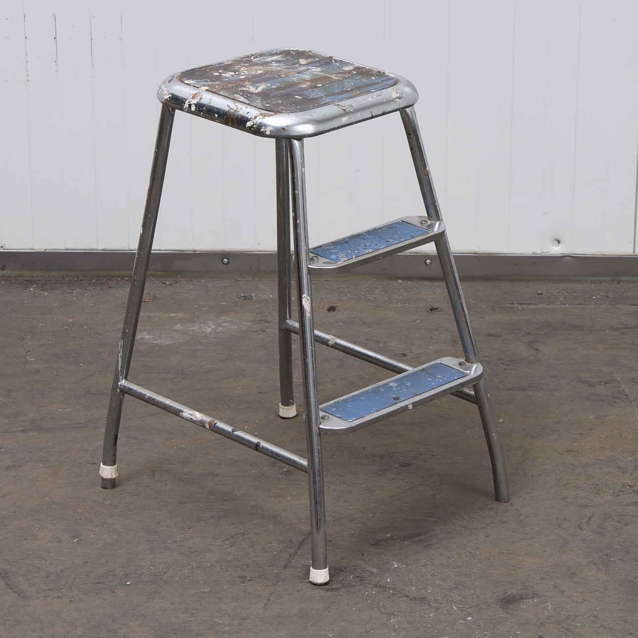 A metal step stool, AWAB, 1950-60's.