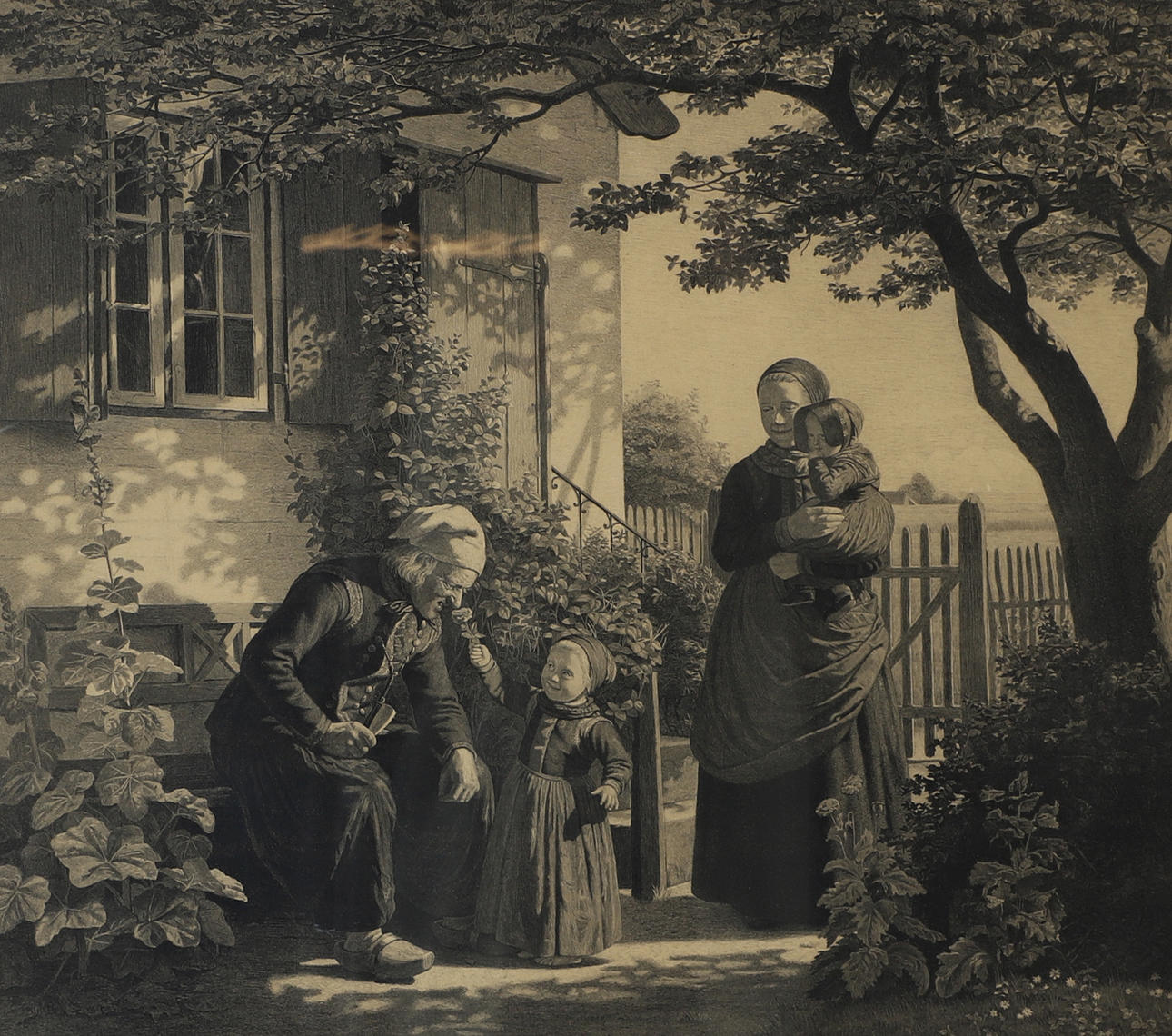 JOHAN JULIUS EXNER. EFTER. „En Amager-idyl“, tryk.