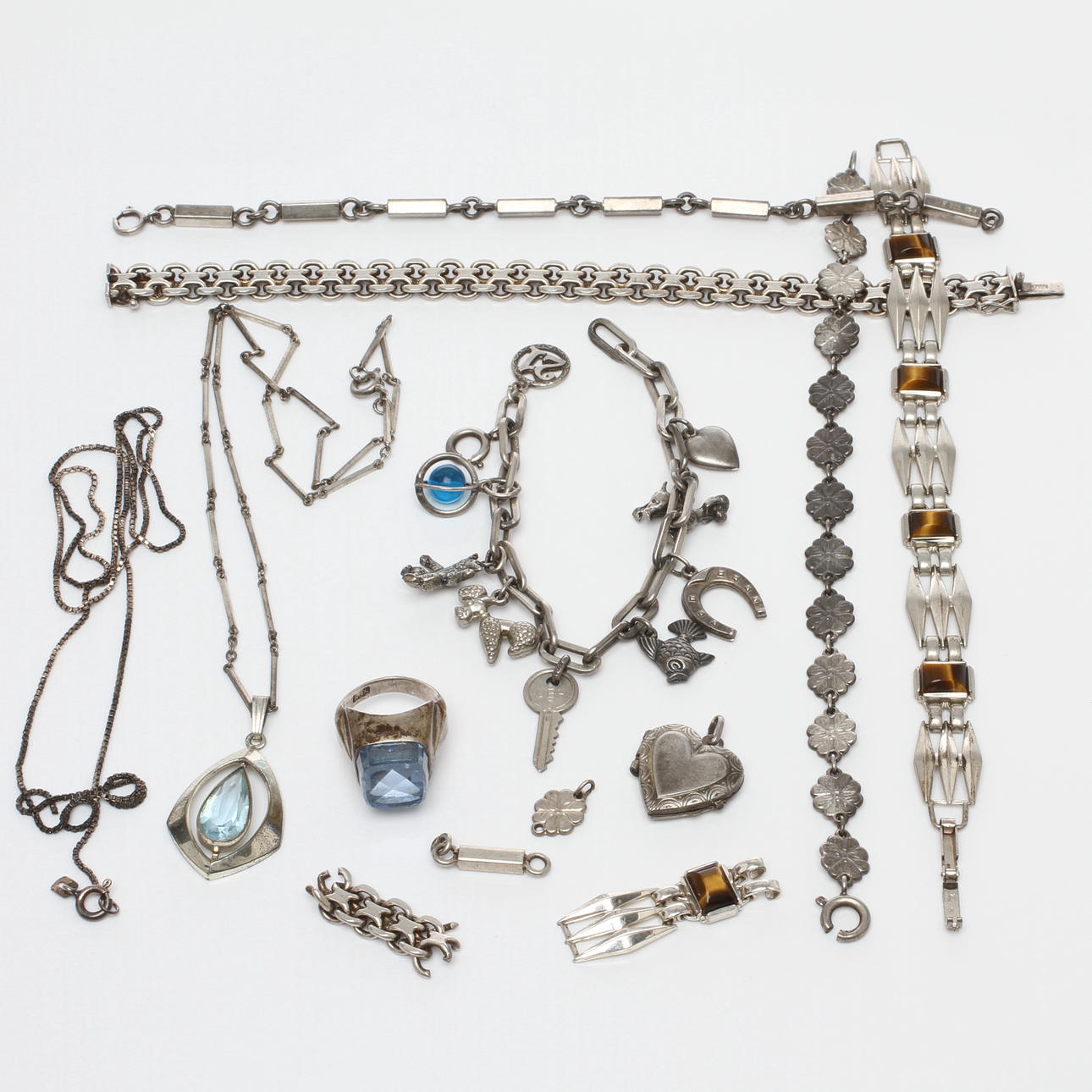 SMYCKEN, 8 delar, silver, 1900/2000-tal.