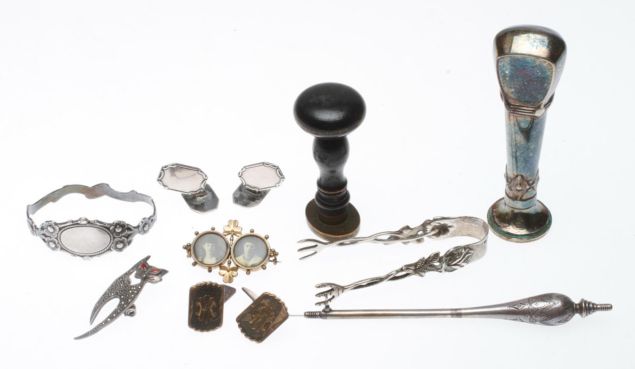 DIVERSE, 9 delar, bl.a. silver.