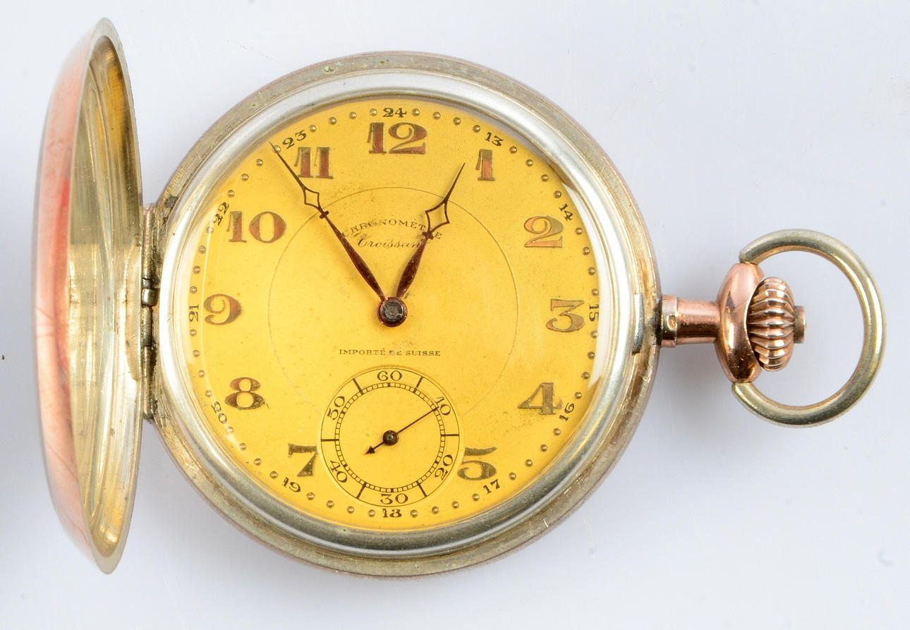 FICKUR, Silver, Savonett, Croissant Chronometre.