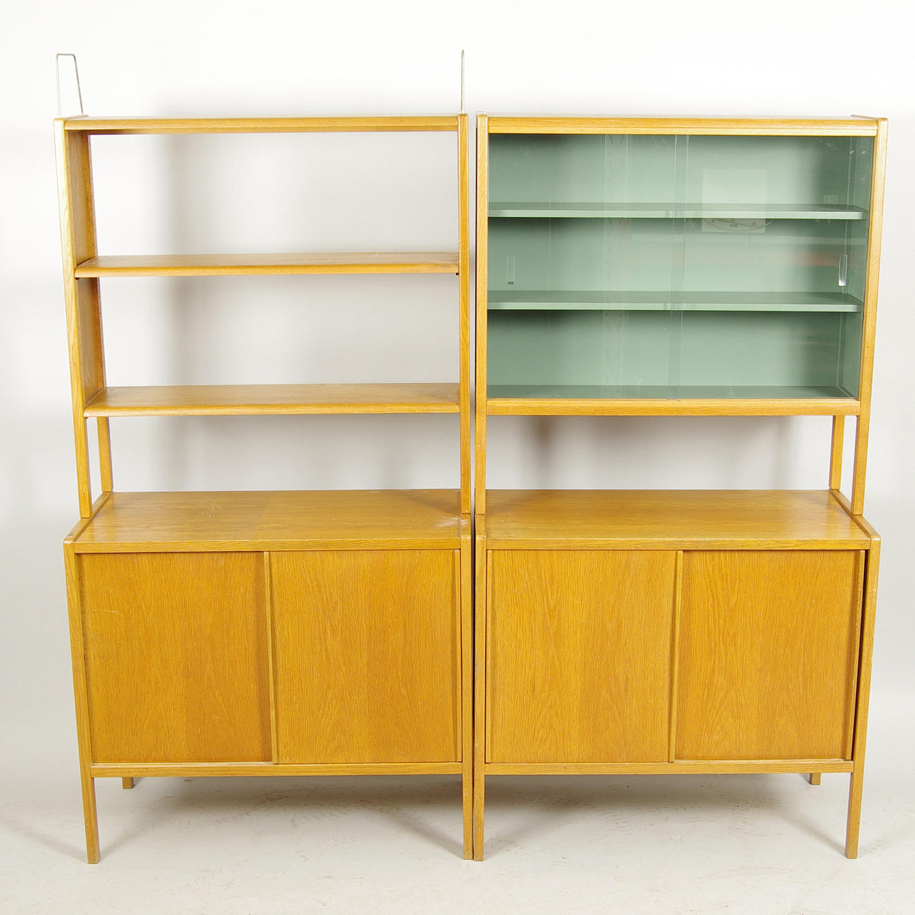 BOKHYLLA, 2 sektioner, teak, Bertil Fridhagen, Bodafors.