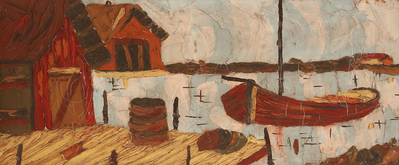 BRITTA GRUDE. Öl auf Leinwand, signiert.