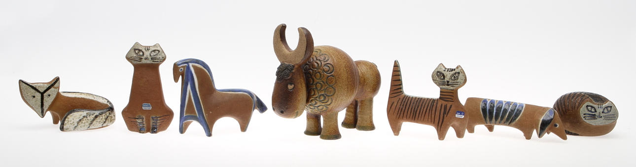 FIGURER, 7 st. Lisa Larson, Gustavsberg.