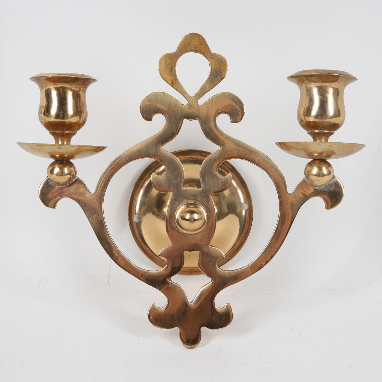 VÄGGKANDELABER, mässing, 1900-tal.