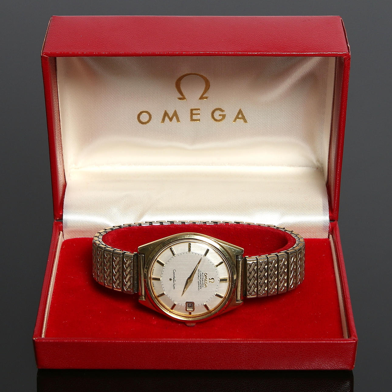 ARMBANDSUR, Omega Constellation, Automatic Cronometer, i box, Schweiz, 1960/70-tal.