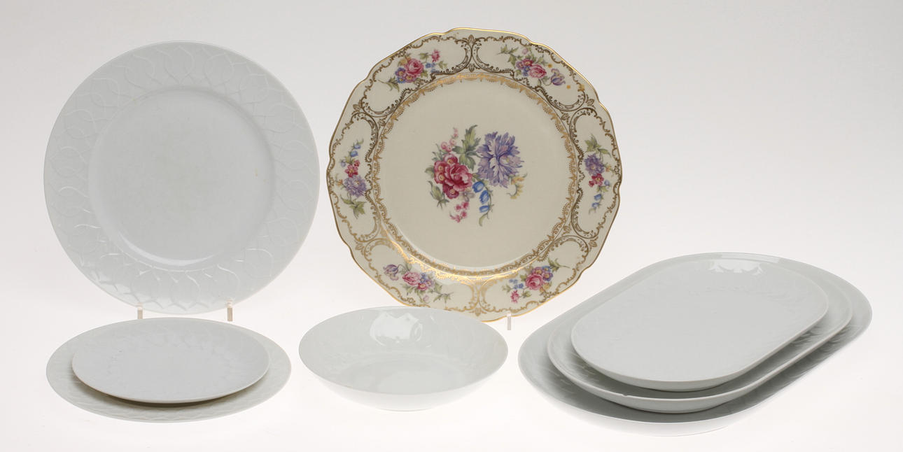 PARTI PORSLIN, 36 delar, bland annat matservisdelar Rosenthal.
