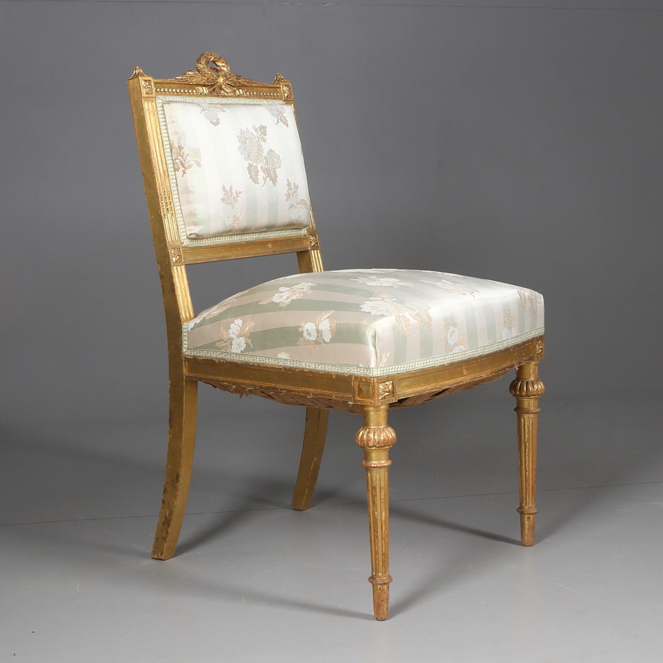 STOL, gustaviansk stil, förgylld, 1800-tal.