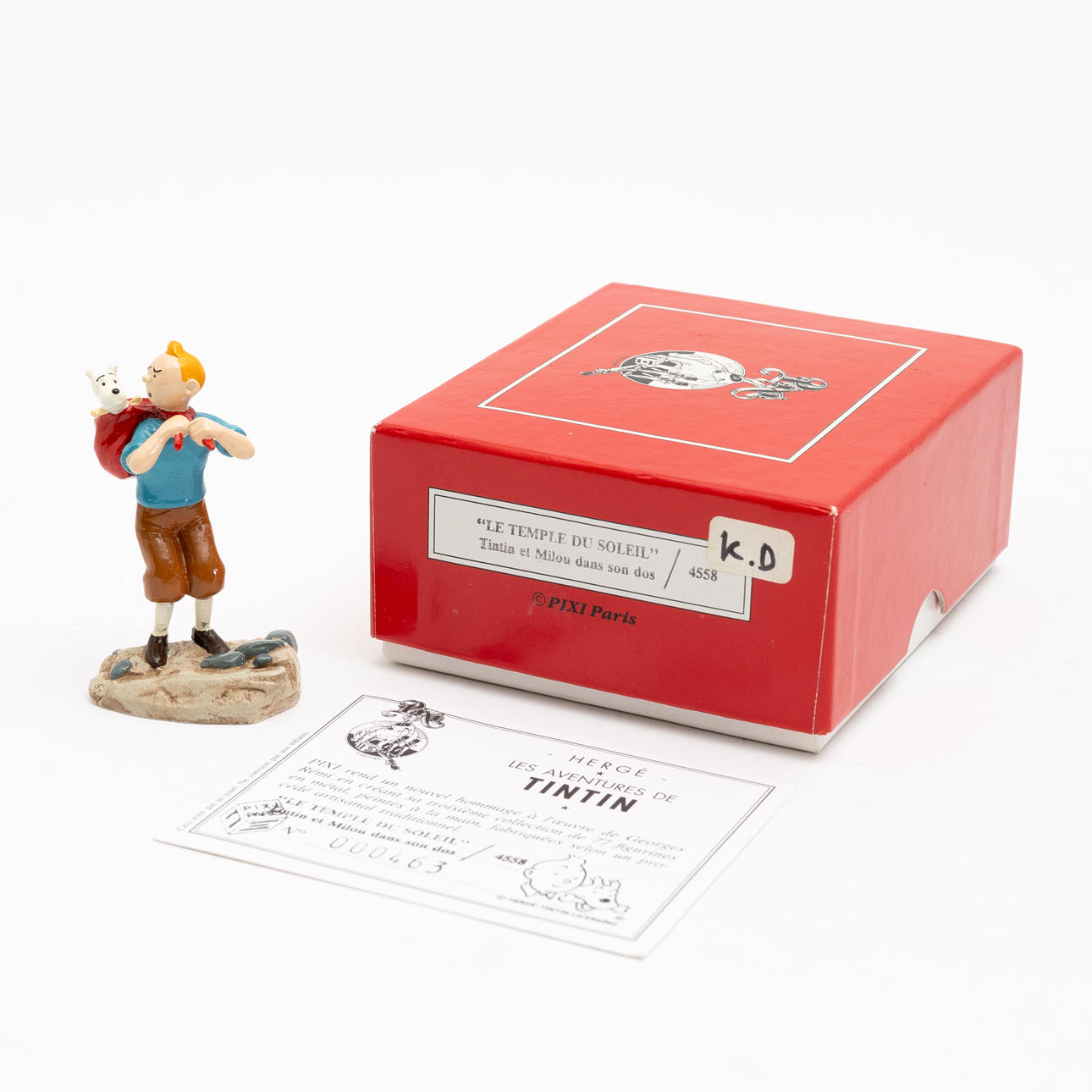 PIXI PARIS ピクシーパリ　TIN TIN TINTIN, painted metal figurine, numbered 463, Pixi Paris, 1993