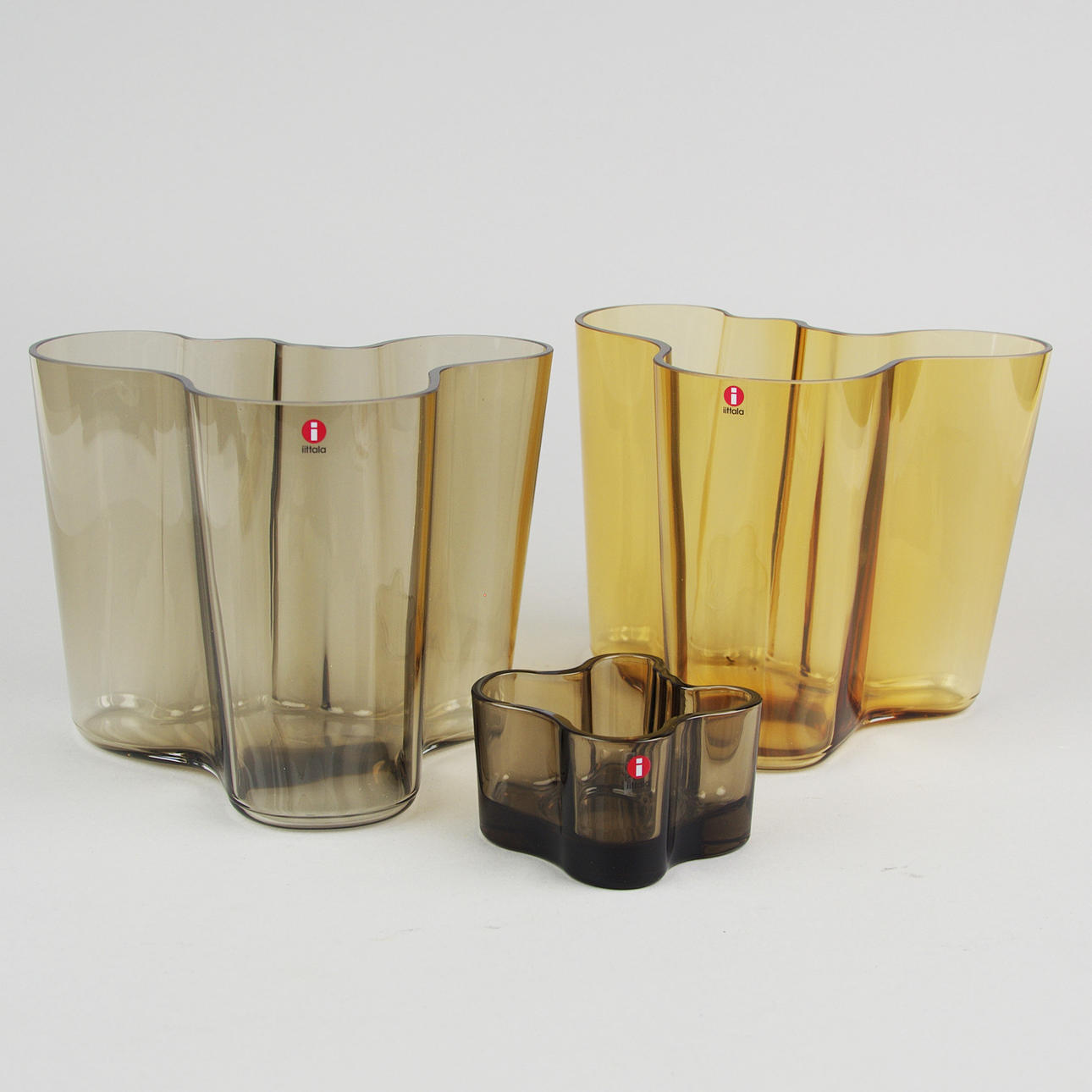VASER, 3 stycken, Alvar Aalto, Iittala.