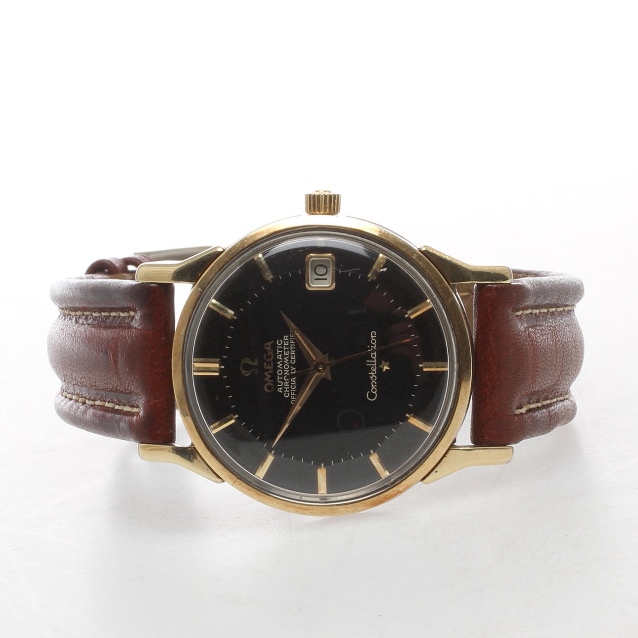 ARMBANDSUR, Omega Automatic Chronometer Constellation, guld på stål.