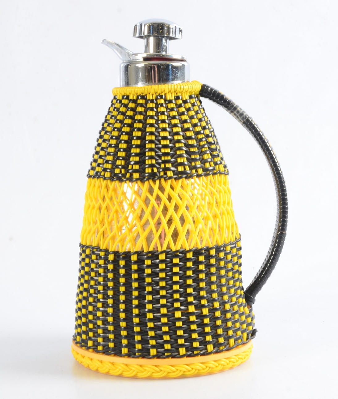 TV-KANNA, flätad plastrotting, "Kokhett", Termosverken, Jönköping. 1950-tal.