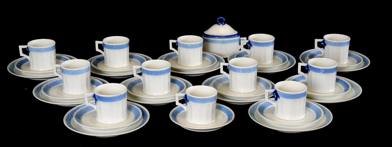 KAFFESERVIS, 36 delar, Kunglig Dansk, "Vifte Blå".