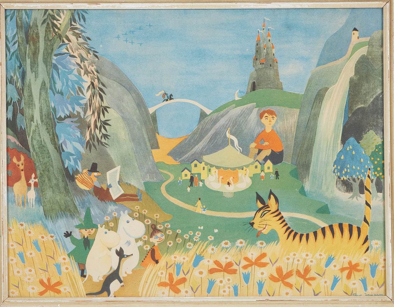 TOVE JANSSON. “Karusellfest”, offset print, Förlags AB Lindström & Co, Helsinki 1952.