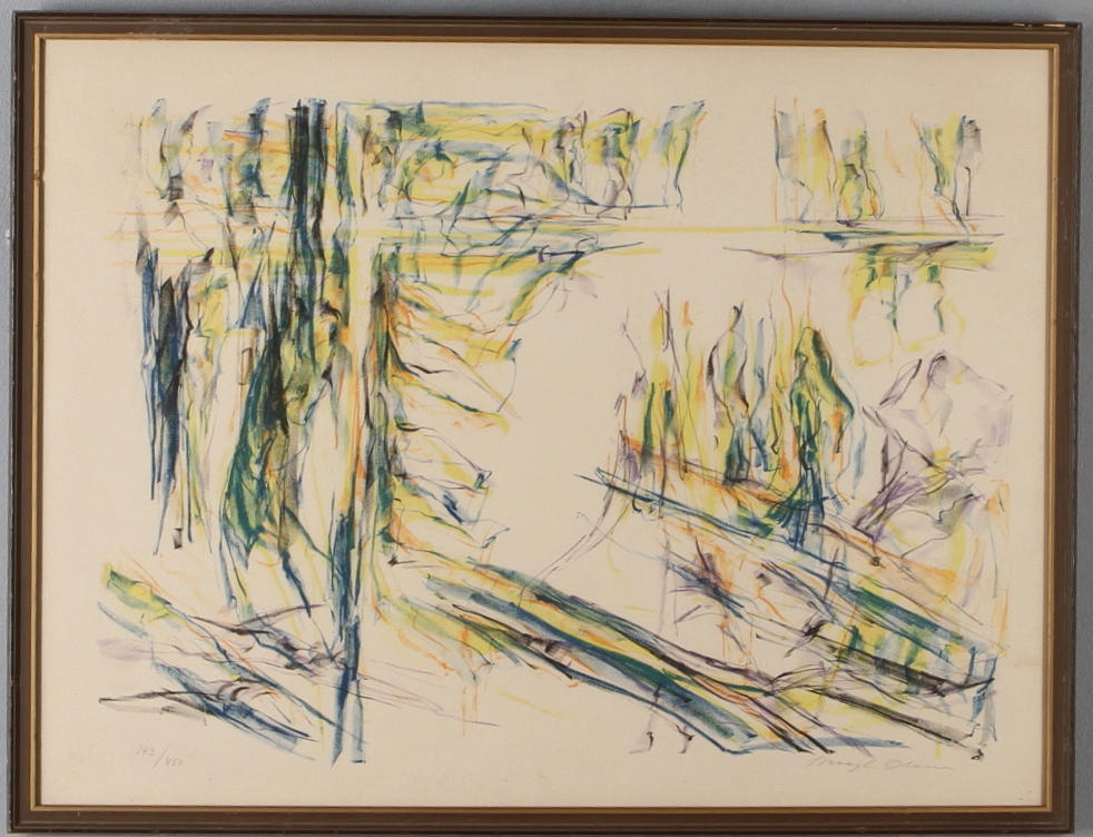 BENGT OLSSON. Komposition, färglitografi, signerad och numrerad 143/450.