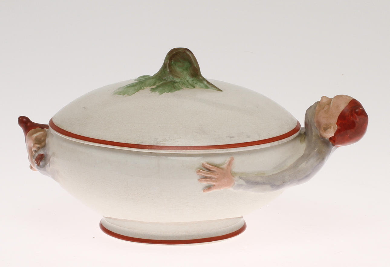 GRÖTSKÅL med lock, Rörstrand.