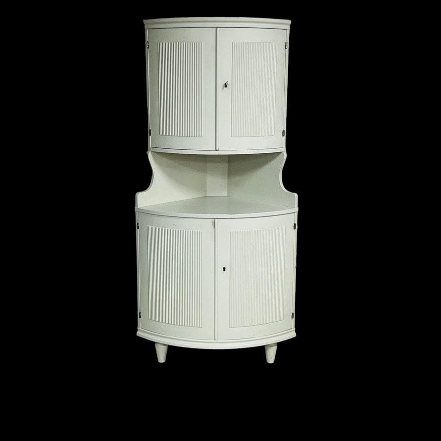 CORNER CABINET, Gustavian style, curved front.