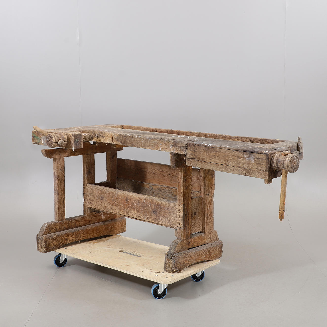 A wooden carpentry bench, 20th century.