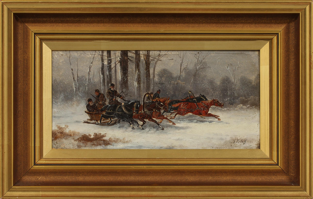 J. ORLOFF. olja på pannå, sign.