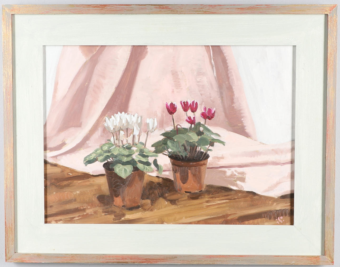 SAM TRAVERS (B.1984). CYCLAMENS. Art - Paintings - Auctionet