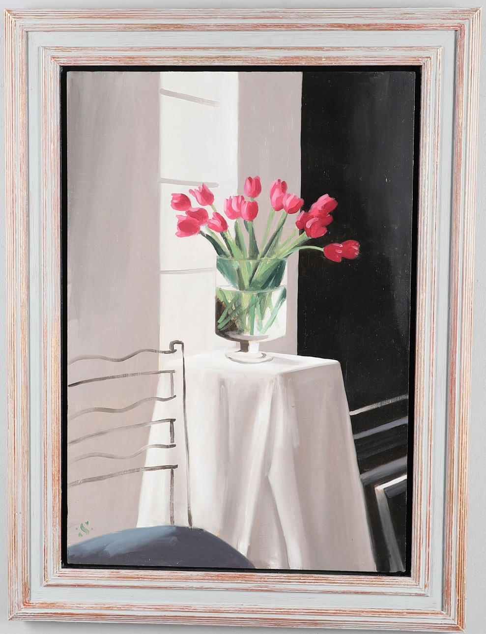 SAM TRAVERS (B.1984). TULPANER. Konst - Måleri - Auctionet