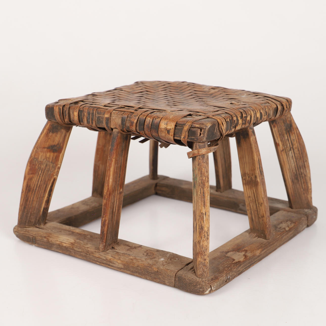 Hocker, Holz/Bast, 20. Jahrhundert, Asien.