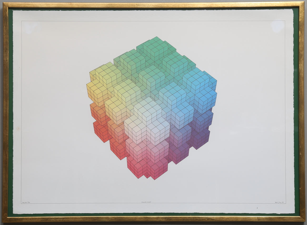 BECK&JUNG (HOLGER BÄCKSTRÖM & BO LJUNGBERG. Computer ink plot, signerad och daterad 1981.