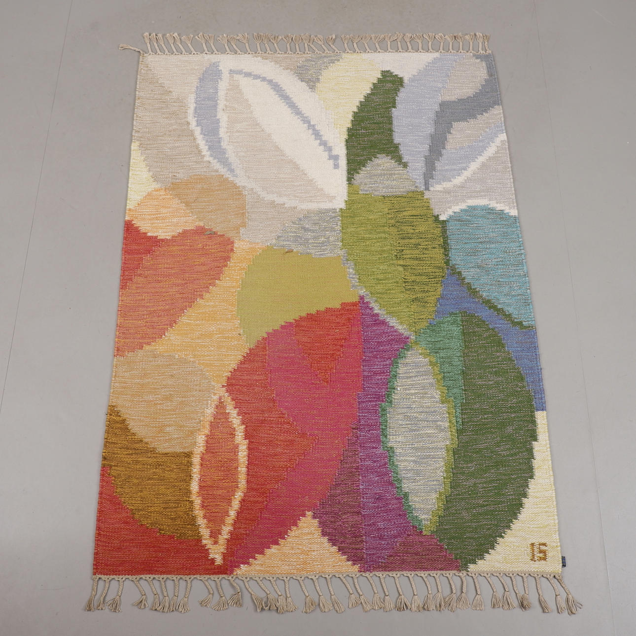 INGEGERD SILOW. Matta, röllakan, signerad.