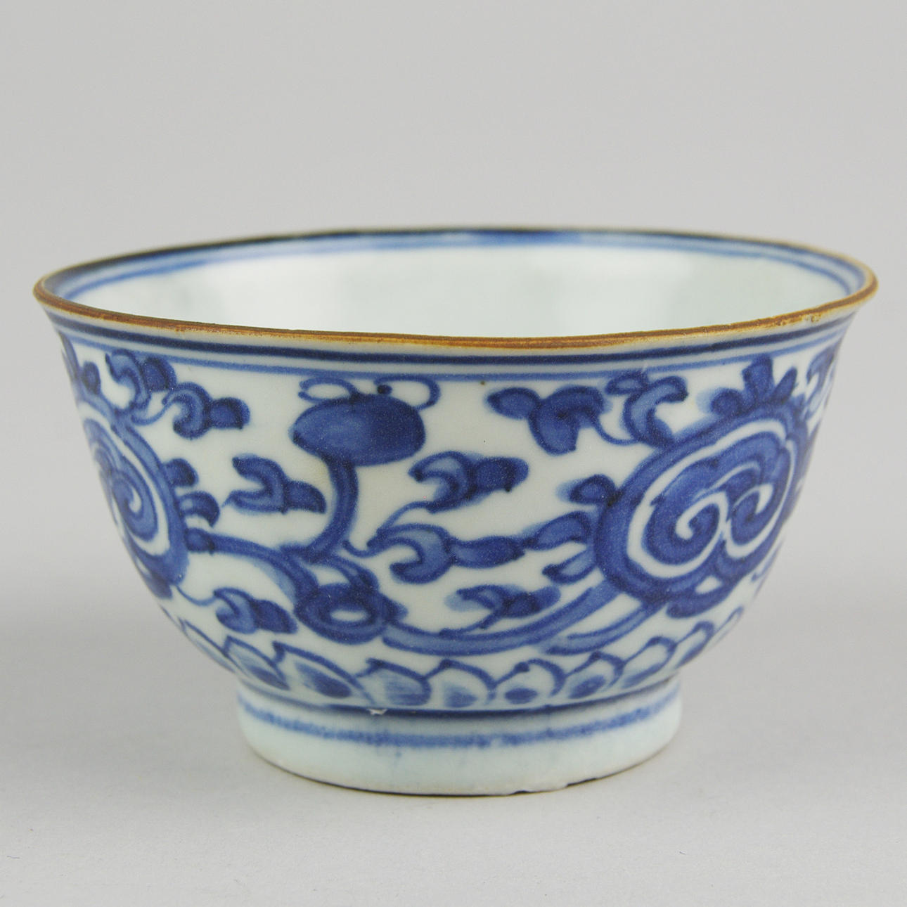 SKÅL, blå/vitt porslin, Kina.