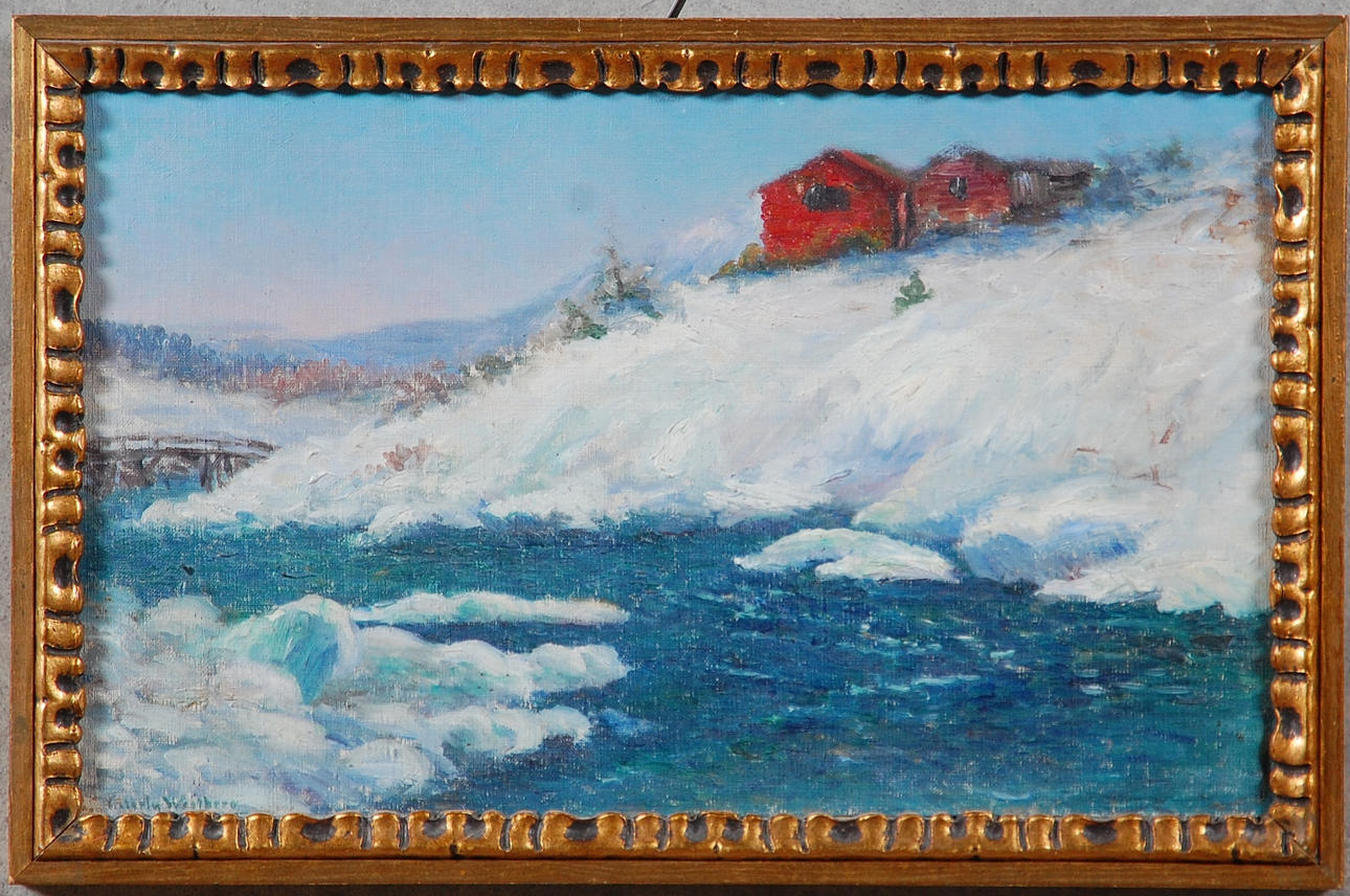 VICTORIA WESTBERG. 1859-1951, olja på pannå, signerad.