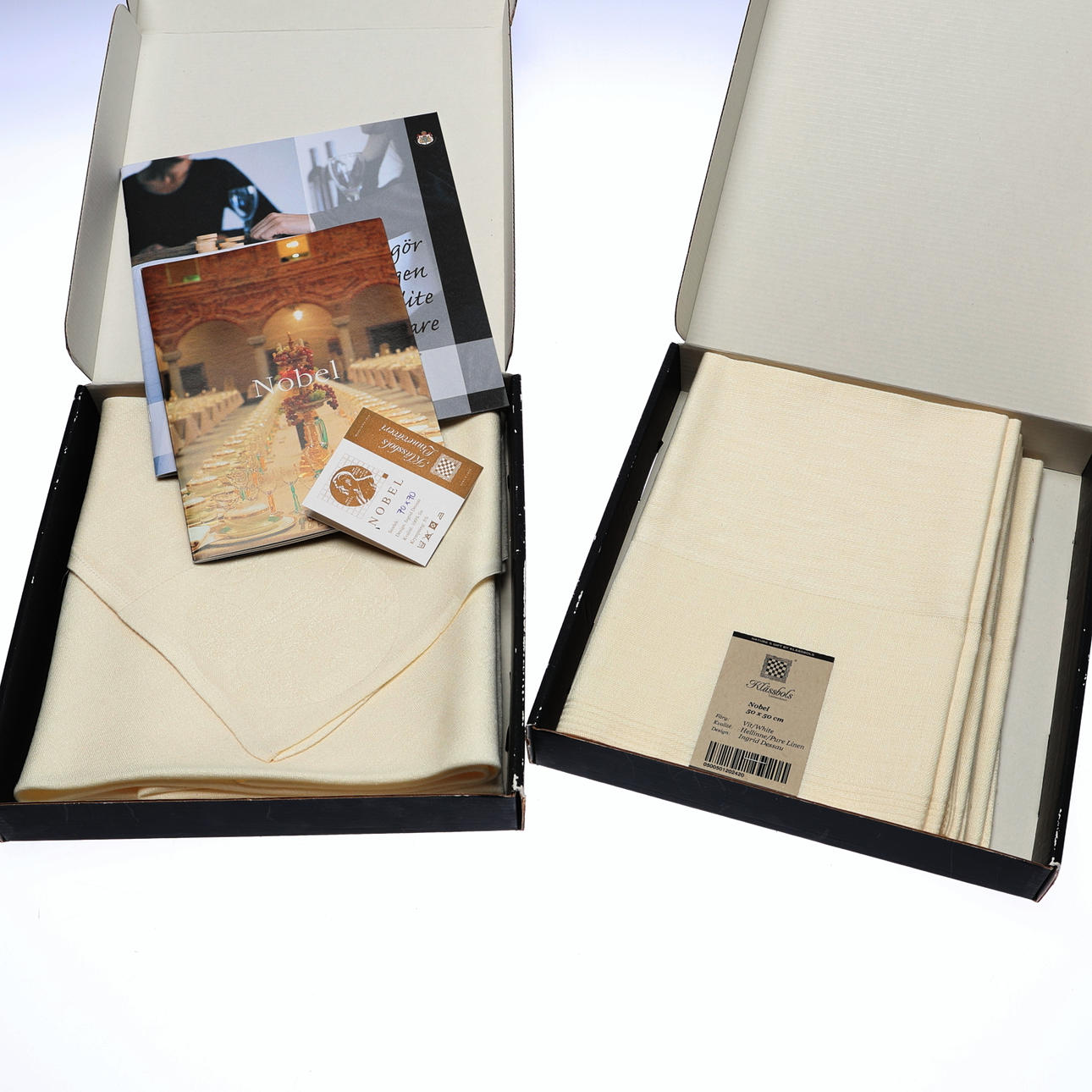 EDLE SERVIETTEN. Klässbols Leinenweberei.