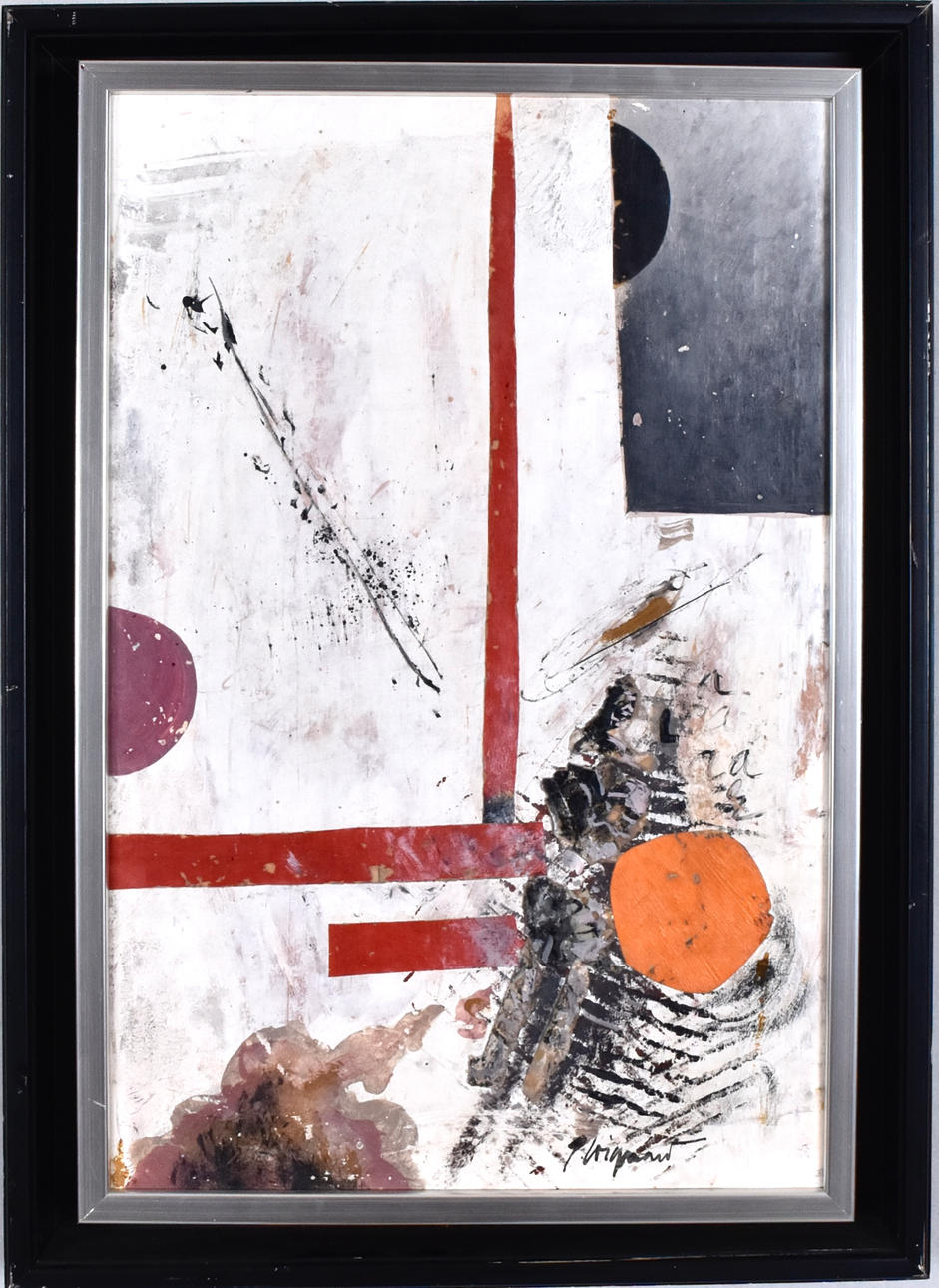 JAMES COIGNARD. Oil with collage.