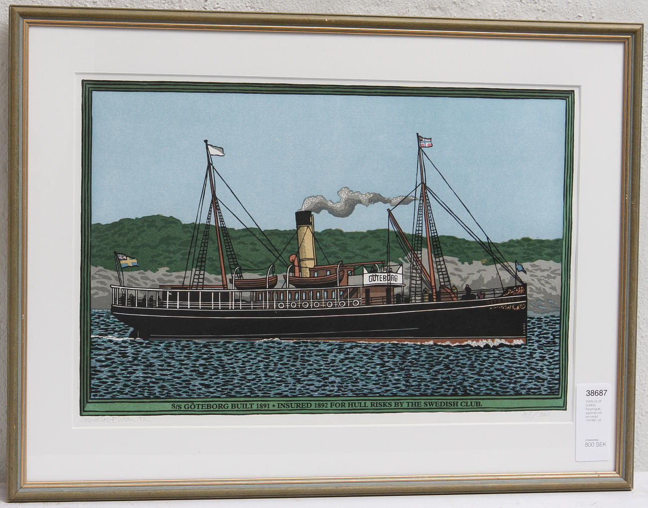 SVEN OLOF EHREN. Färglitografi, signerad och numrerad 143/360.