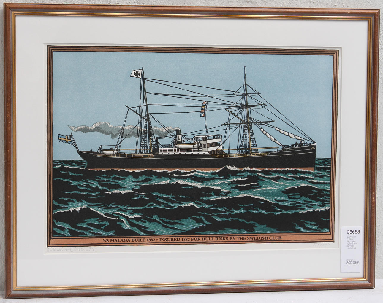 SVEN OLOF EHREN. Färglitografi, signerad och numrerad 143/360.