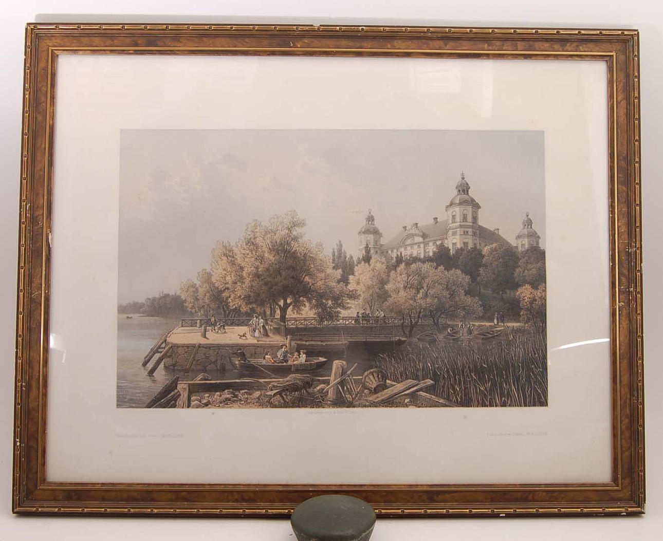 C J BILLMARK. två tonlitografier från Skokloster.