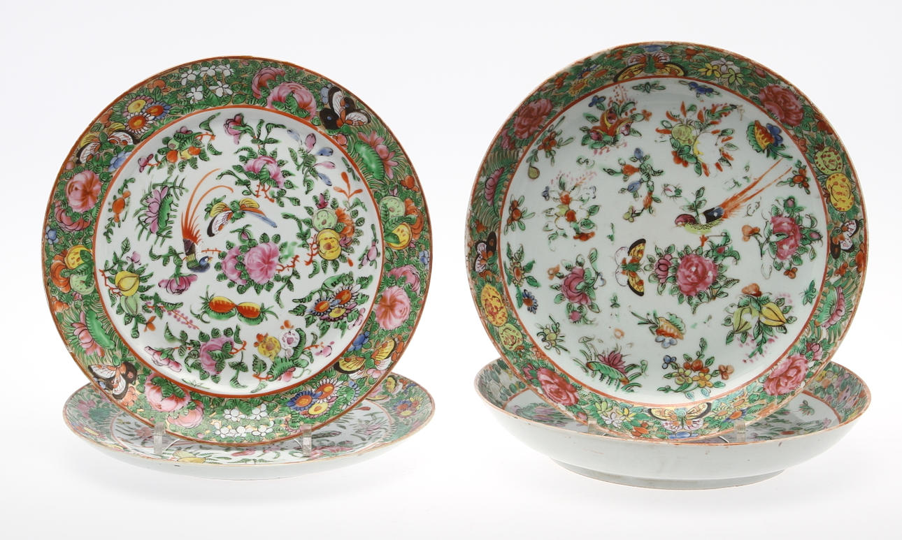 FAT, 18 st, porslin. Kina, Kanton 1800/1900-tal.