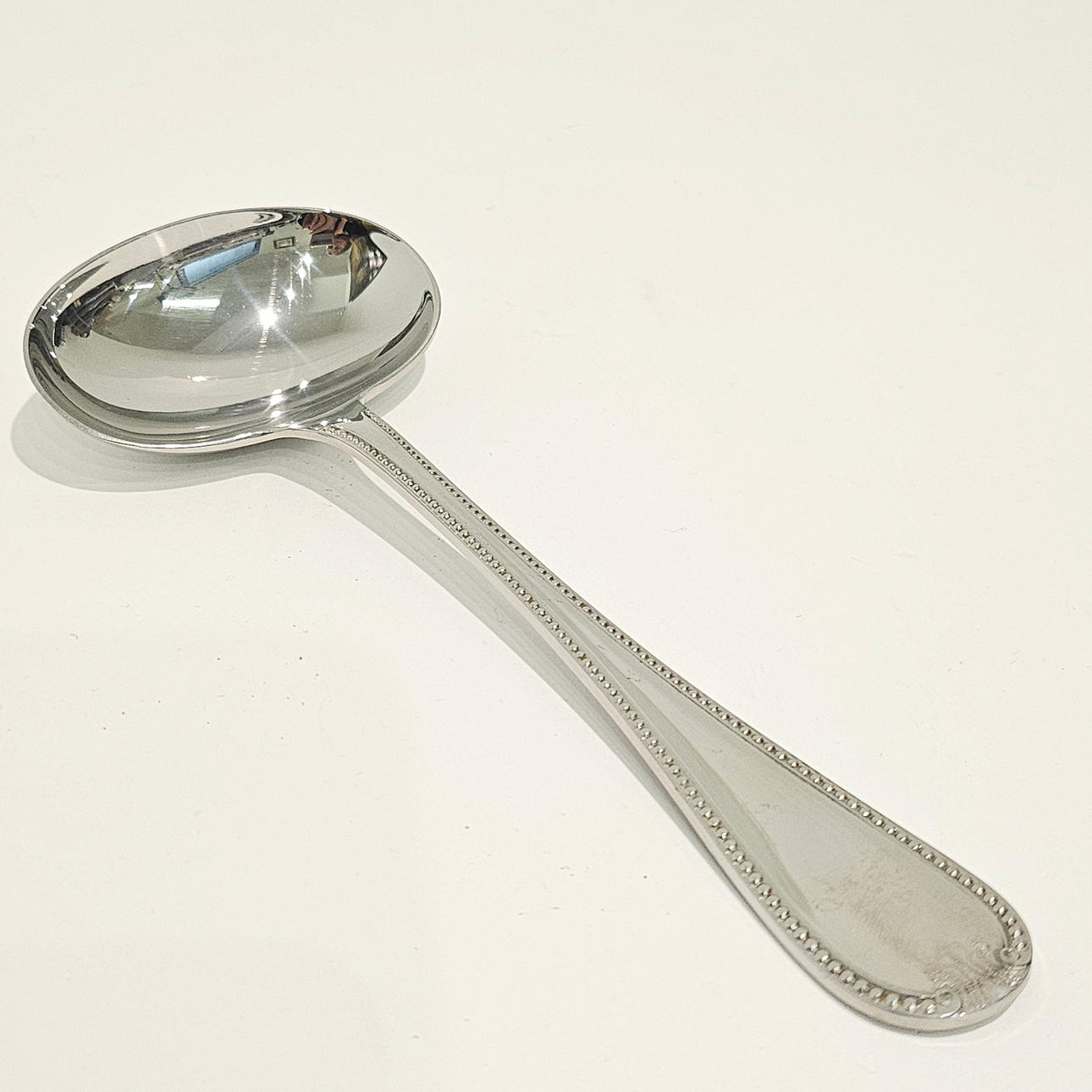 CAZO PARA SALSA EN ALPACA PLATEADA DE MENESES.