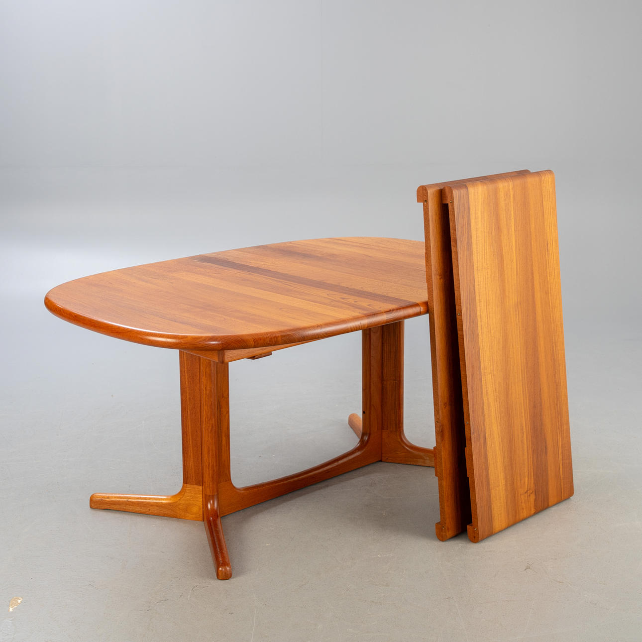 Glostrup. Teak dining table, 2 extension plates. Denmark.