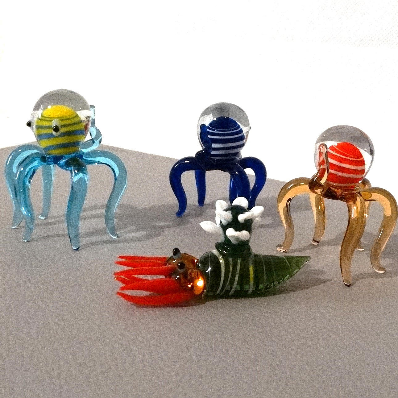 MURANO GLAS-FIGUREN, vier Stück.