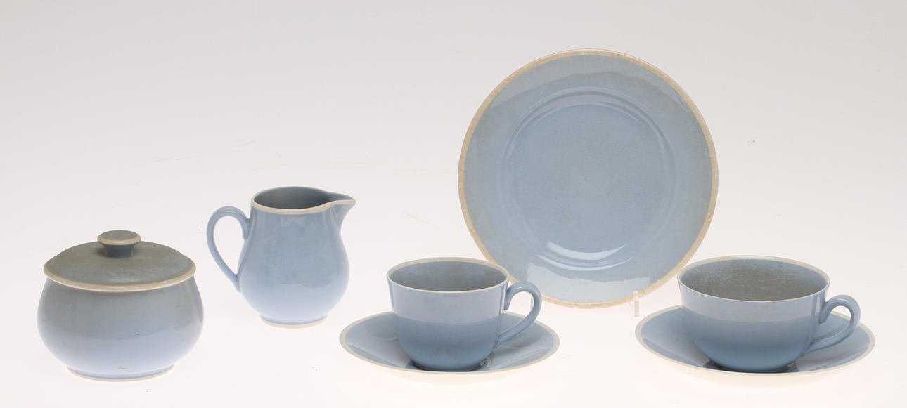 KAFFE- och TESERVISDELAR, porslin, "Sonja" Aluminia Danmark.