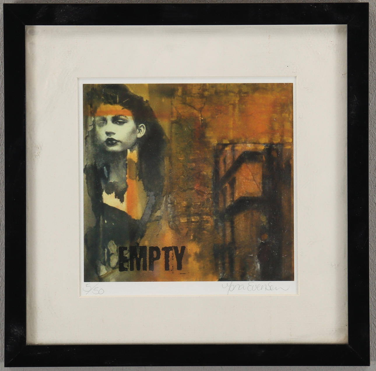 MONA EVENSEN litografi 5/50, signerad.