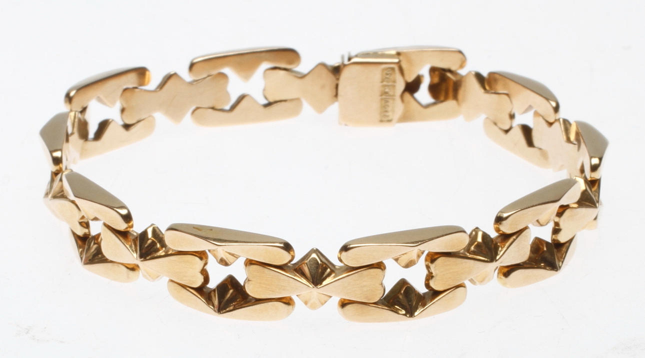 ARMBAND, 18k guld, vikt ca 15,6 gr.