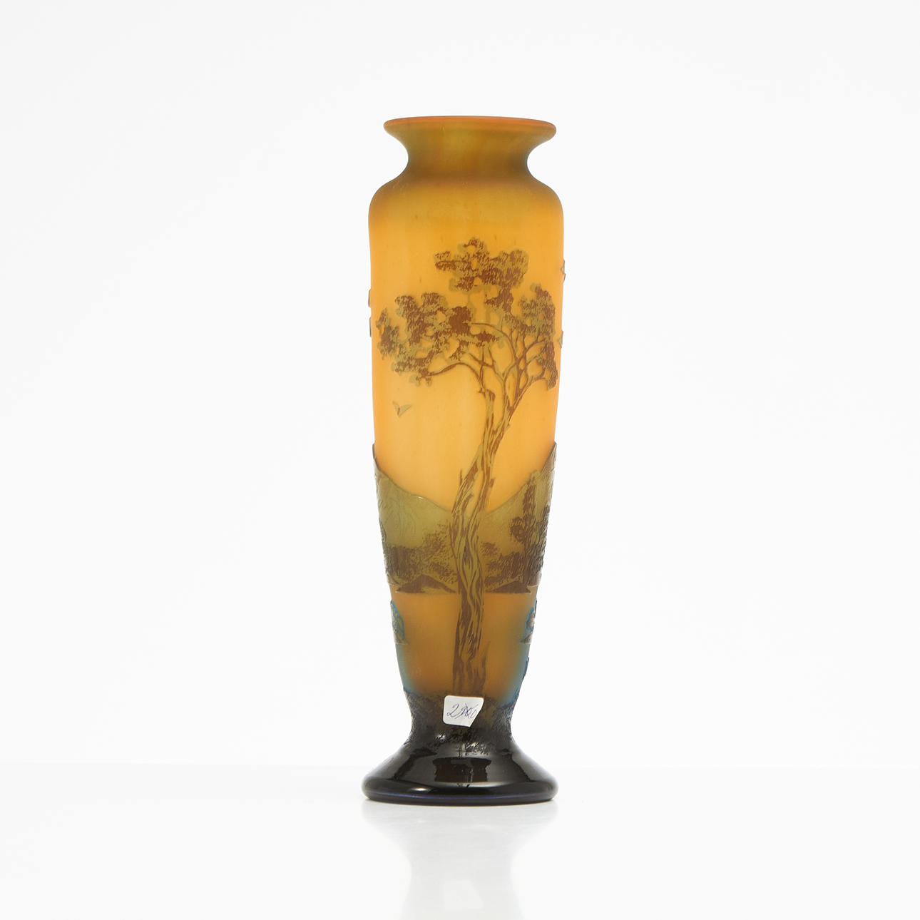 A vase, overhang technique, in artnoveau style, marked La Rochere ...