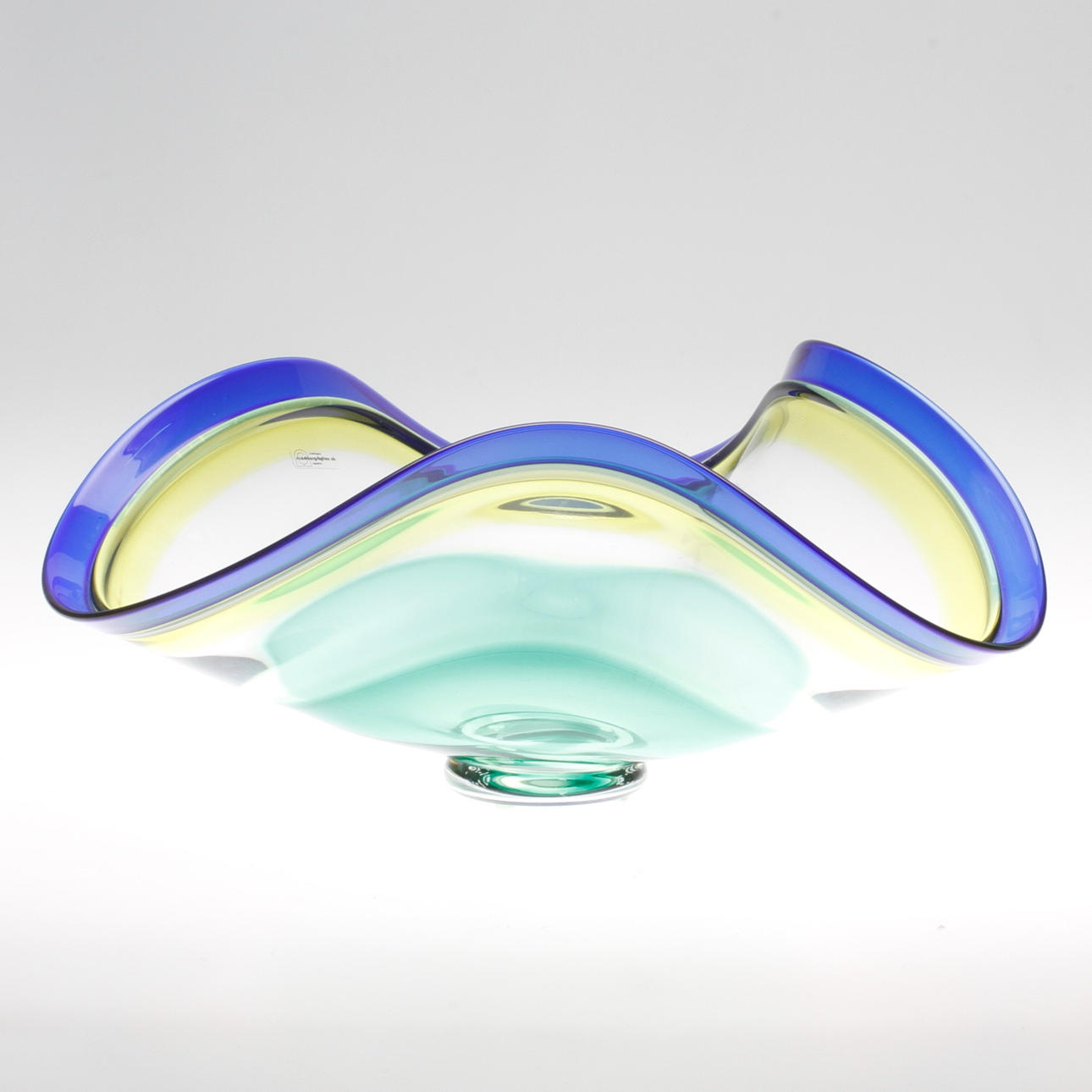 SKÅL, glas, unik. Studioglas Strömbergshyttan. Daterad -88.