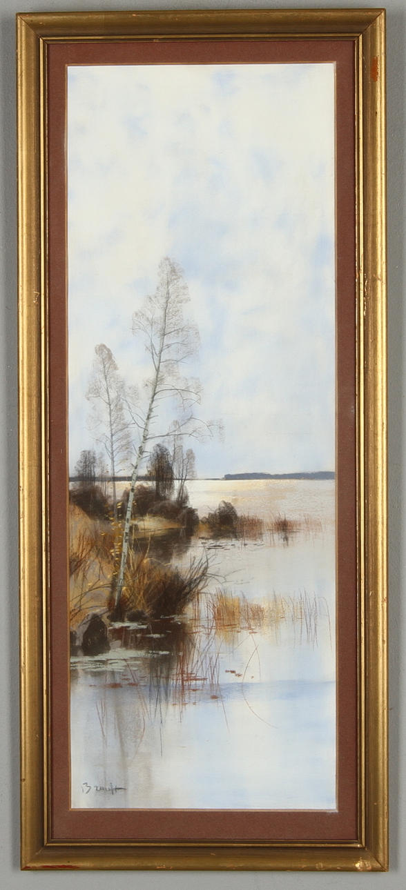 CARL BRANDT. 2 st, landskap, pasteller, signerade.