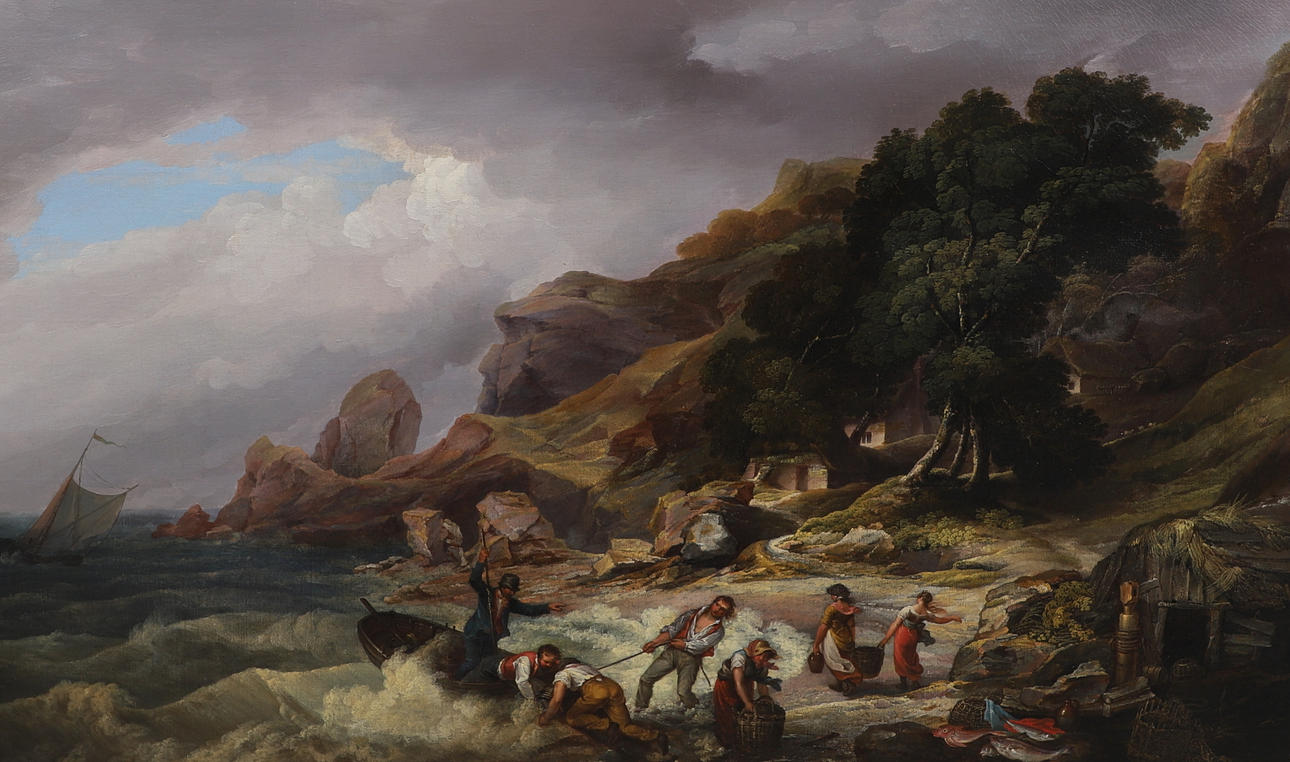 JAMES LEAKEY (1775-1865). THE SMUGGLERS' HAUL.